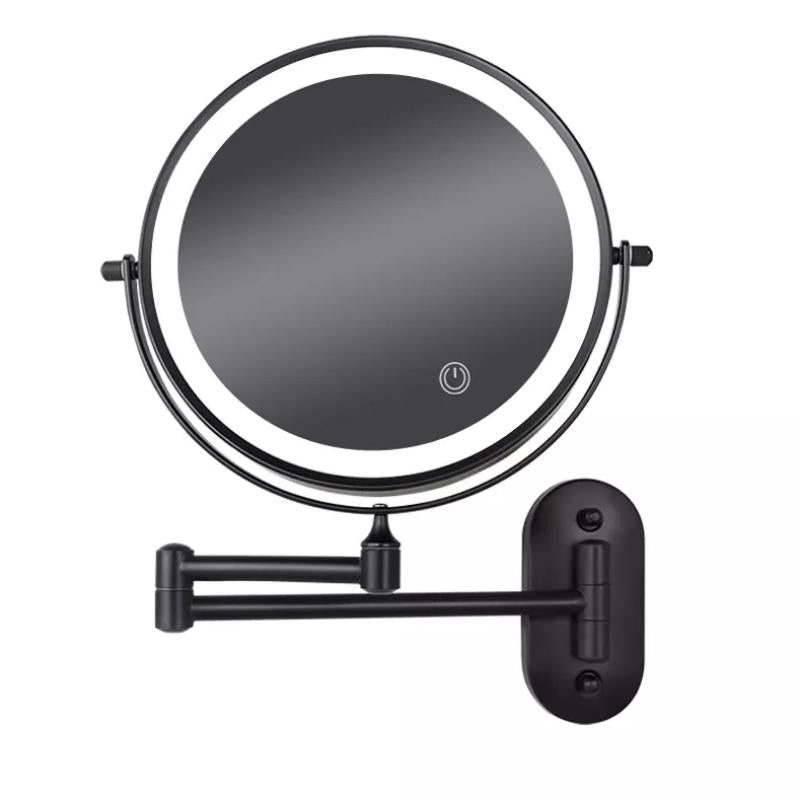 Black Rechargeable LED Makeup Mirror