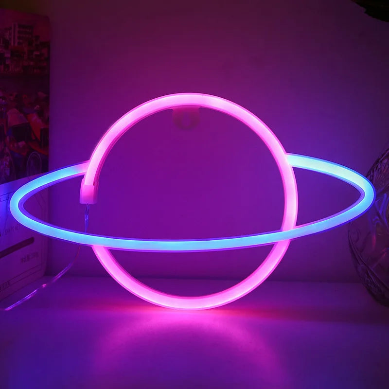 Saturn Neon Light