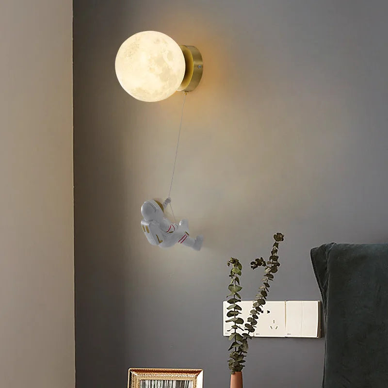 Astronaut Moon Wall Lamp