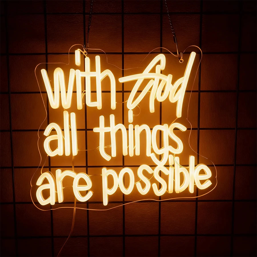 Faith Message Neon Sign