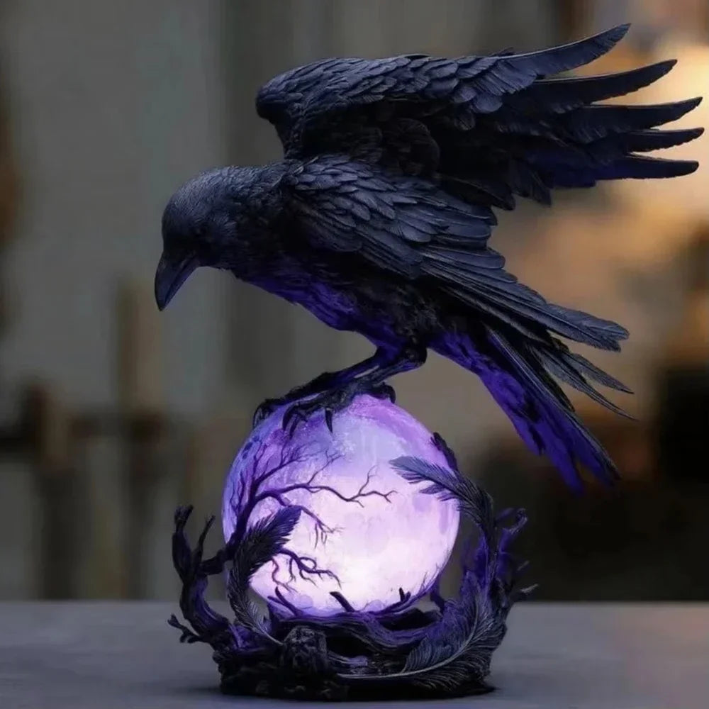 Gothic Raven Glow Lamp