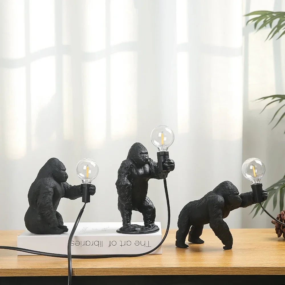Resin Gorilla Table Lamp