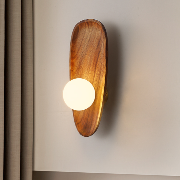 Natural Wood Wall Light