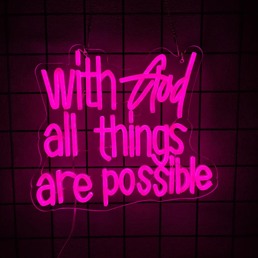 Faith Message Neon Sign