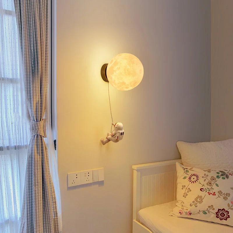 Astronaut Moon Wall Lamp