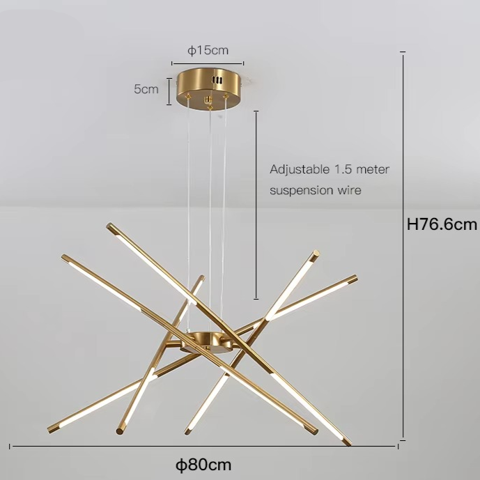 Golden Web Chandelier