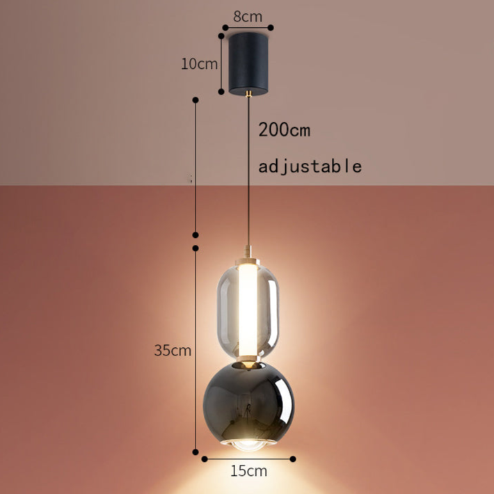 Scandinavian Iron Glass Pendant