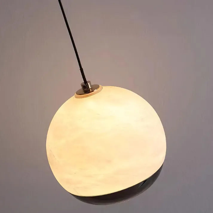 Scandinavian Alabaster Globe Pendant