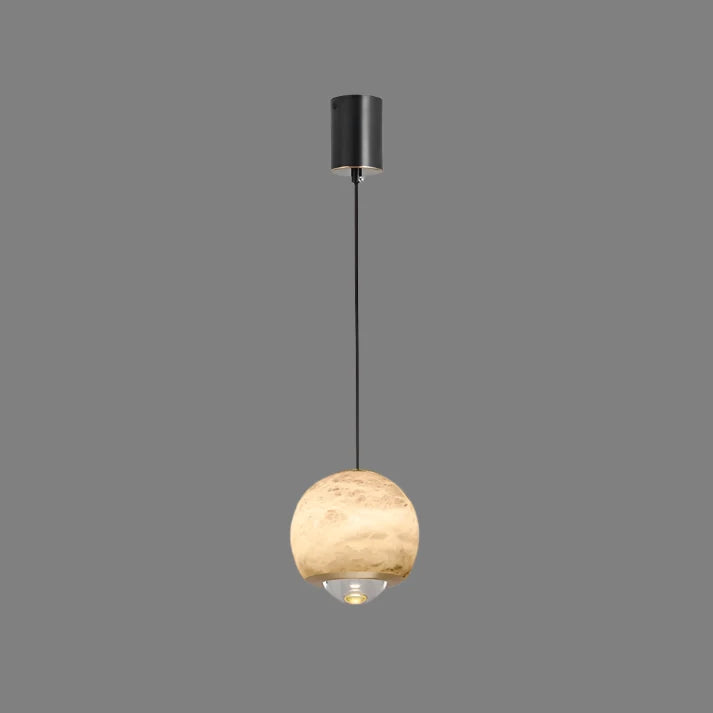 Scandinavian Alabaster Globe Pendant