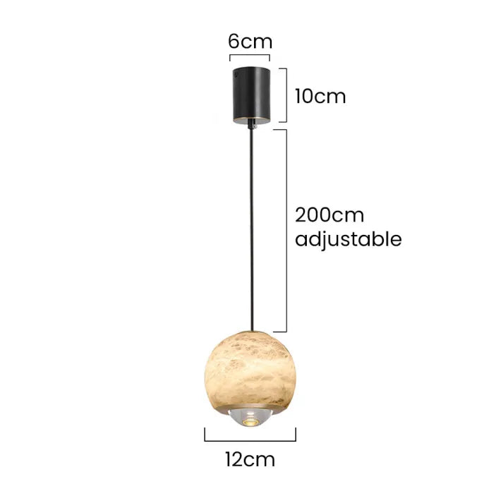 Scandinavian Alabaster Globe Pendant