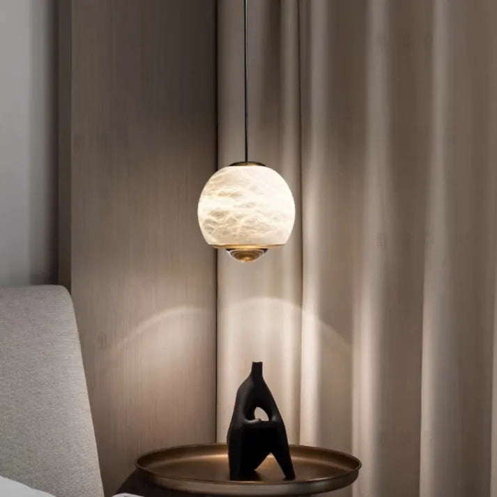 Scandinavian Alabaster Globe Pendant