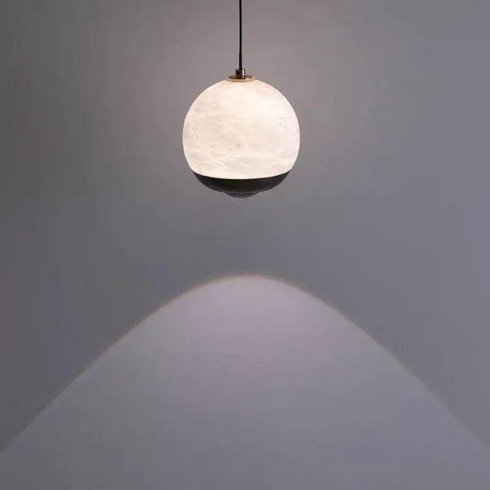 Scandinavian Alabaster Globe Pendant