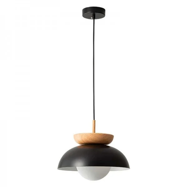 Scandinavian Half-Wood Pendant Light