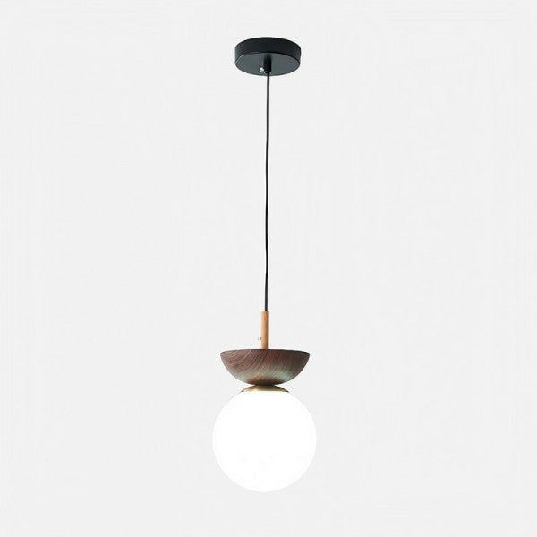 Scandinavian Half-Wood Pendant Light