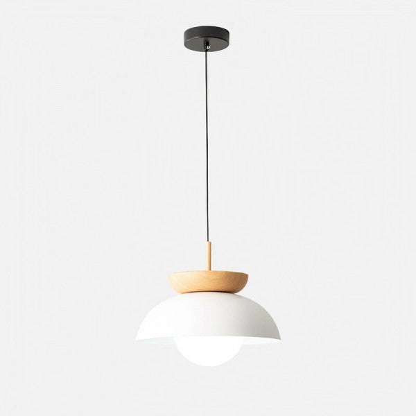Scandinavian Half-Wood Pendant Light