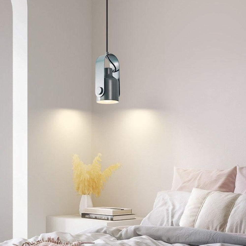 Scandinavian Wood & Metal Pendant