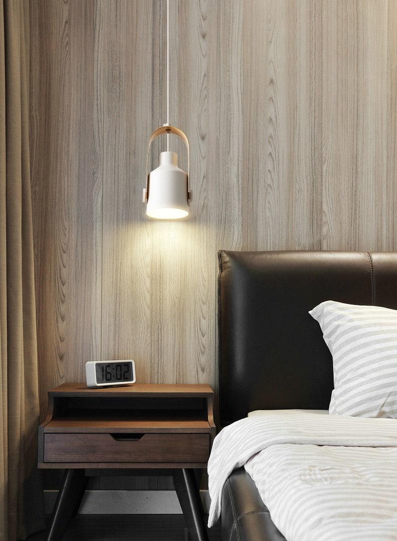 Scandinavian Wood & Metal Pendant