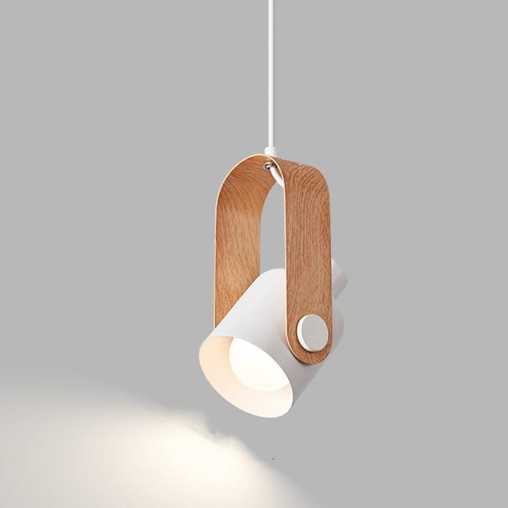 Scandinavian Wood & Metal Pendant
