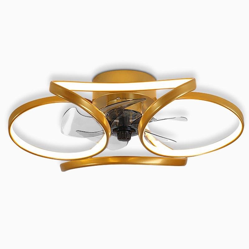 Flower LED Ceiling Fan Light with Remote