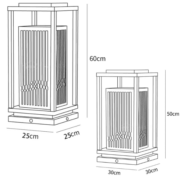 Cage Post Solar Outdoor Light