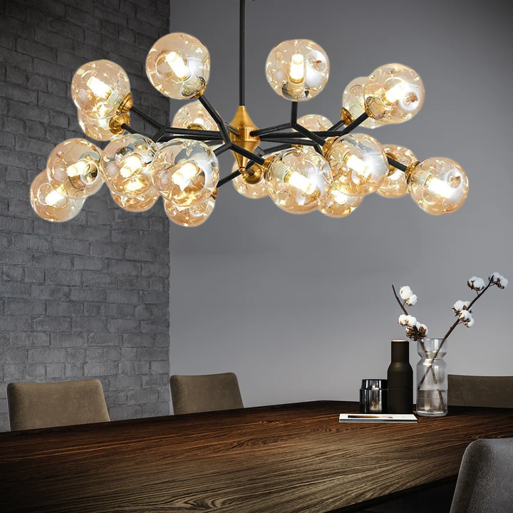 Modern Blown Glass Chandelier