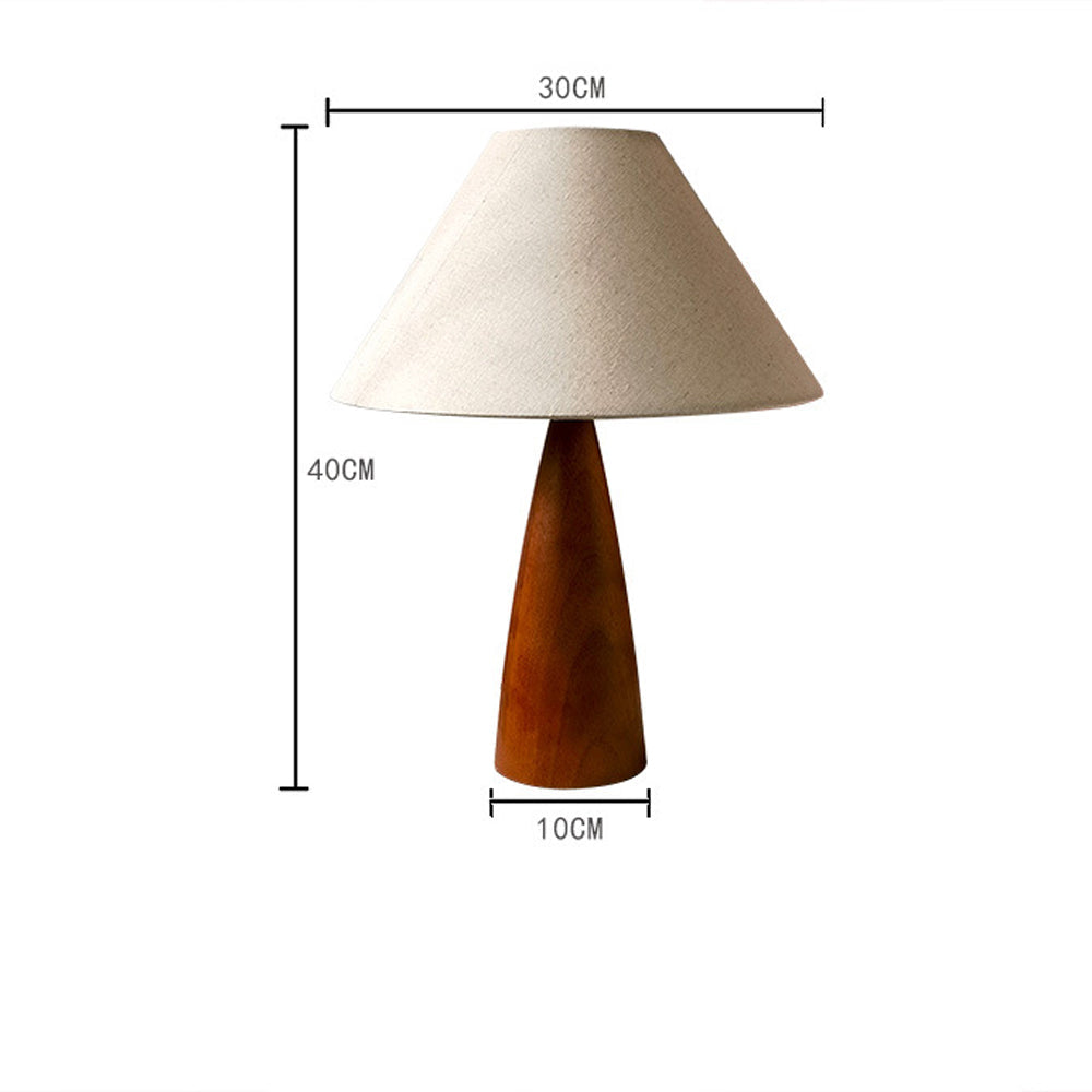 Mid-Century Solid Wood Table Lamp