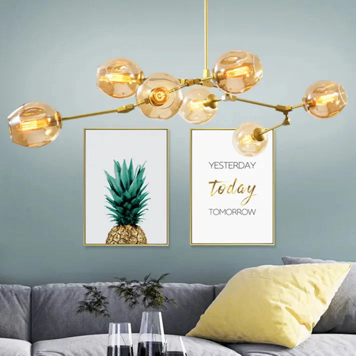 Bubble Glass Sputnik Chandelier