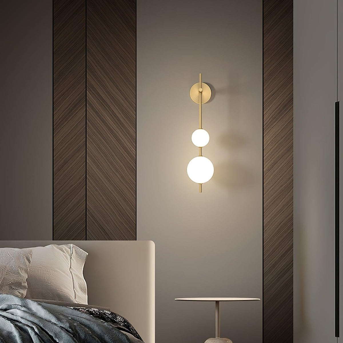Vertical Globe Wall Light