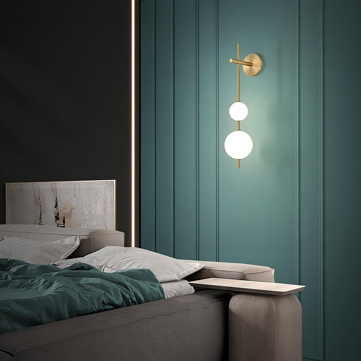 Vertical Globe Wall Light