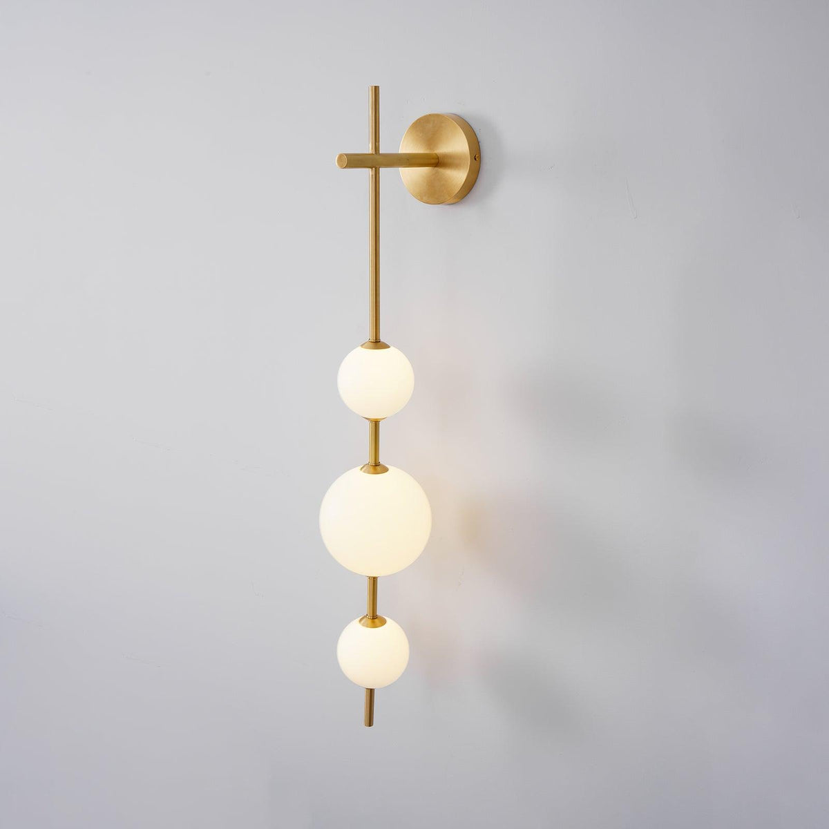 Vertical Globe Wall Light