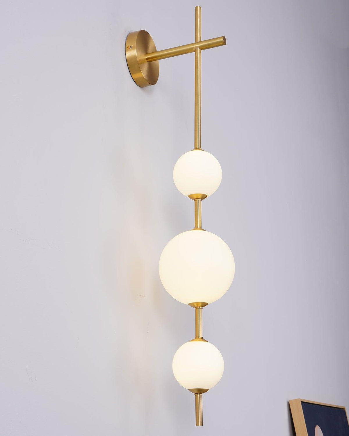 Vertical Globe Wall Light