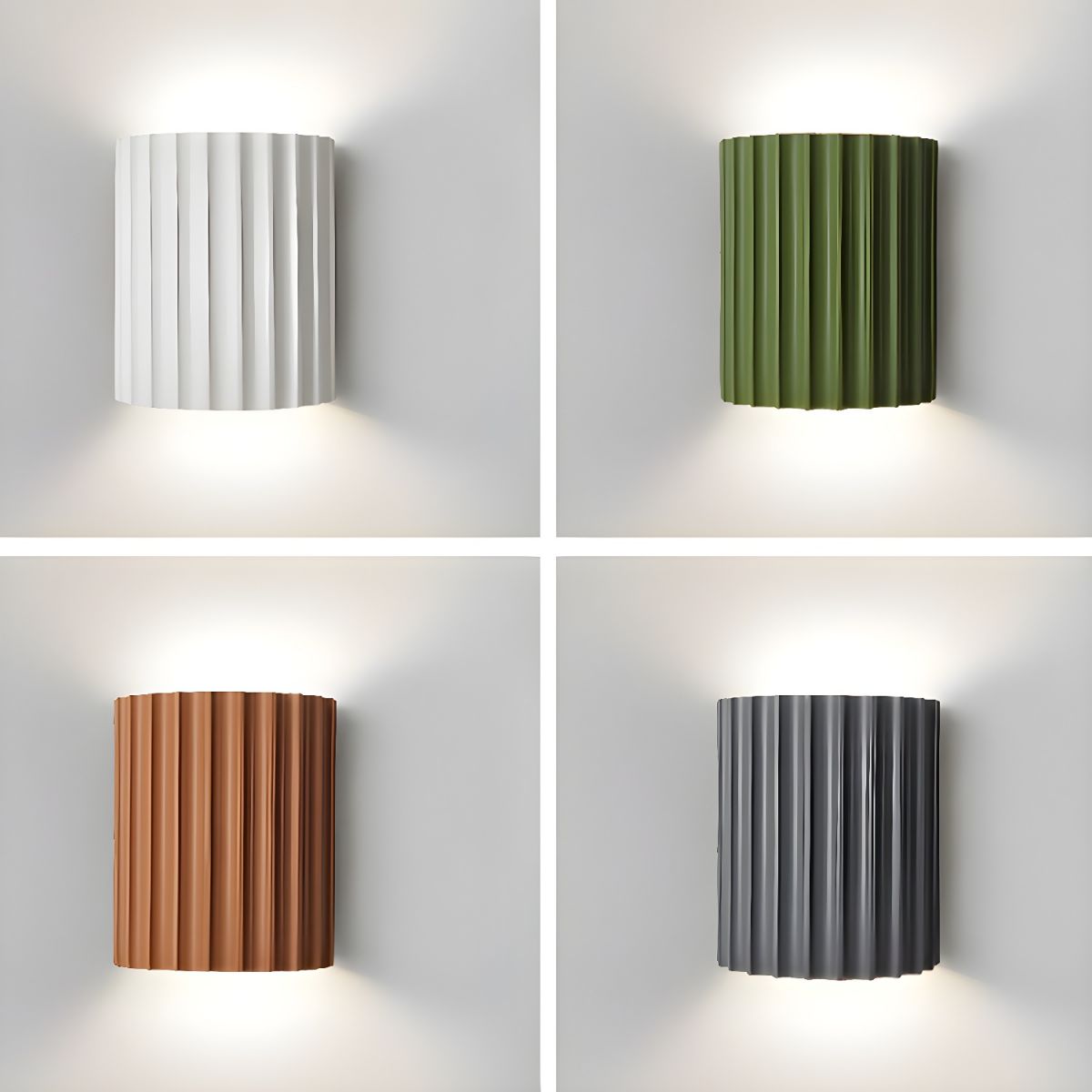 Modern Half-Moon Resin Wall Sconce