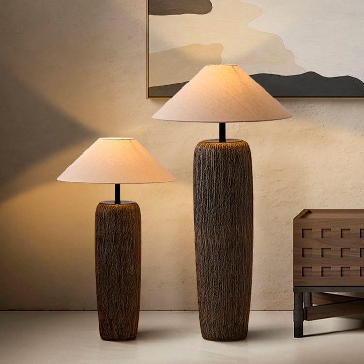 Weathered Wood Floor Lamp