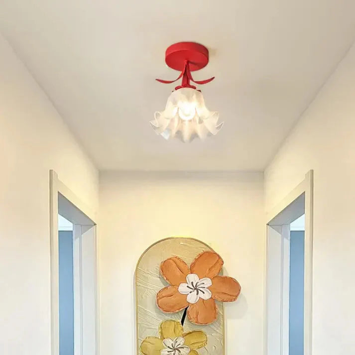 French Tiffany Mini Flower Ceiling Light