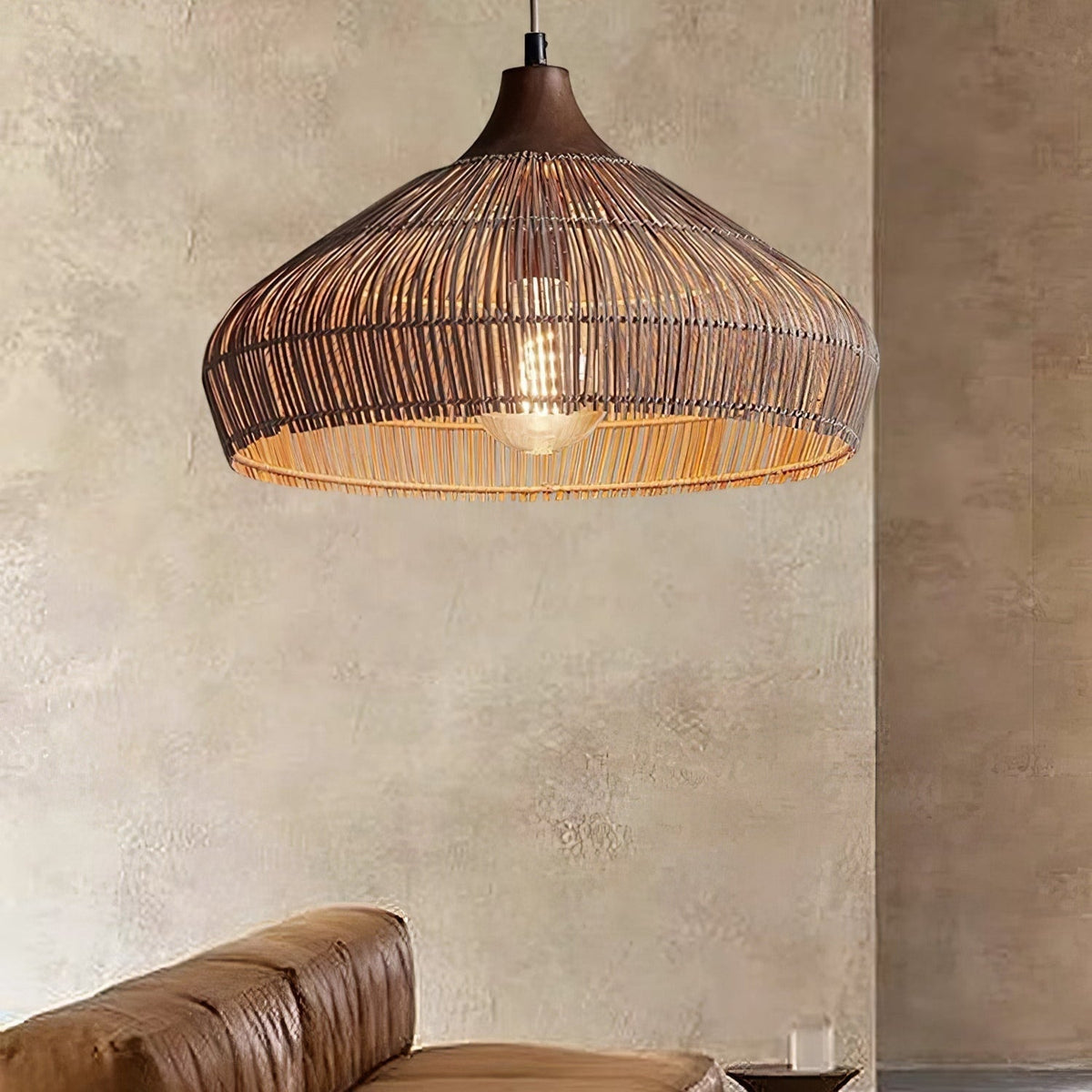 Wicker Rattan Pendant Light
