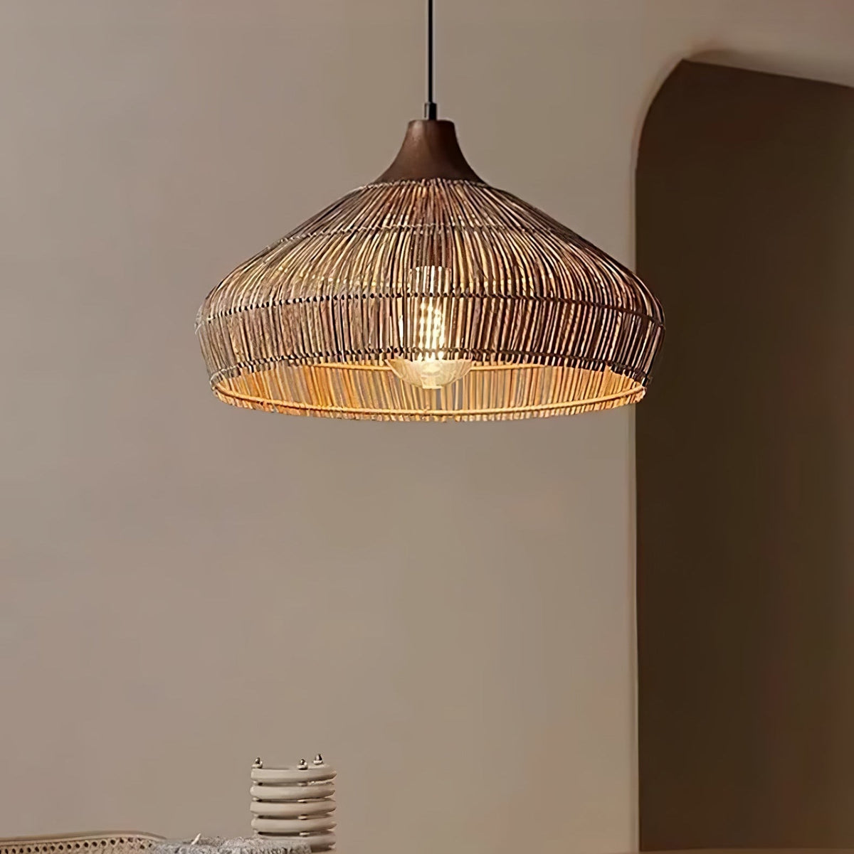 Wicker Rattan Pendant Light