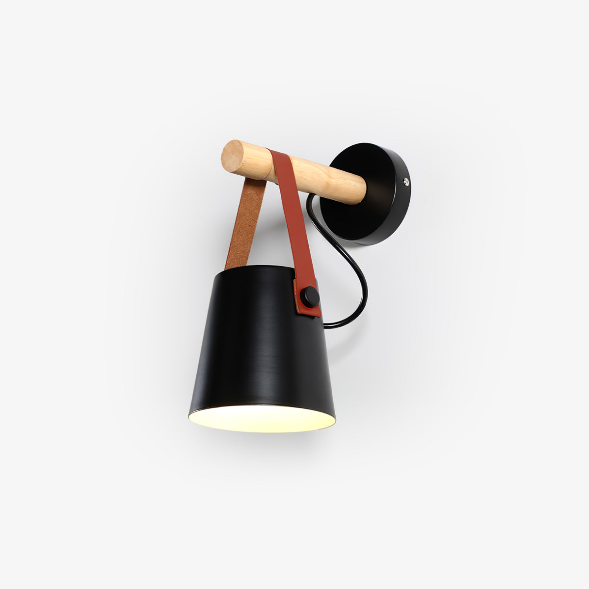 Conical Wooden Wall Light