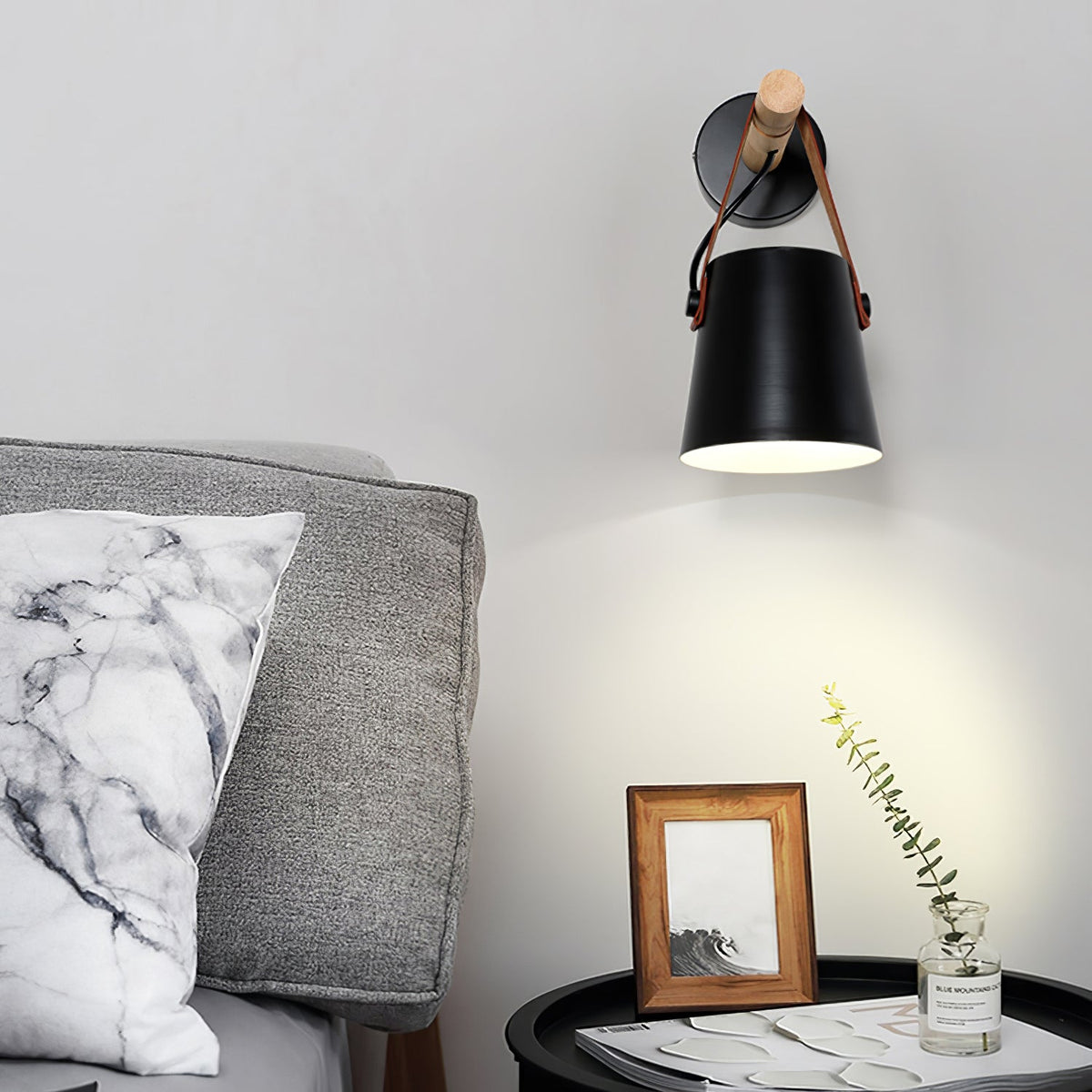 Conical Wooden Wall Light