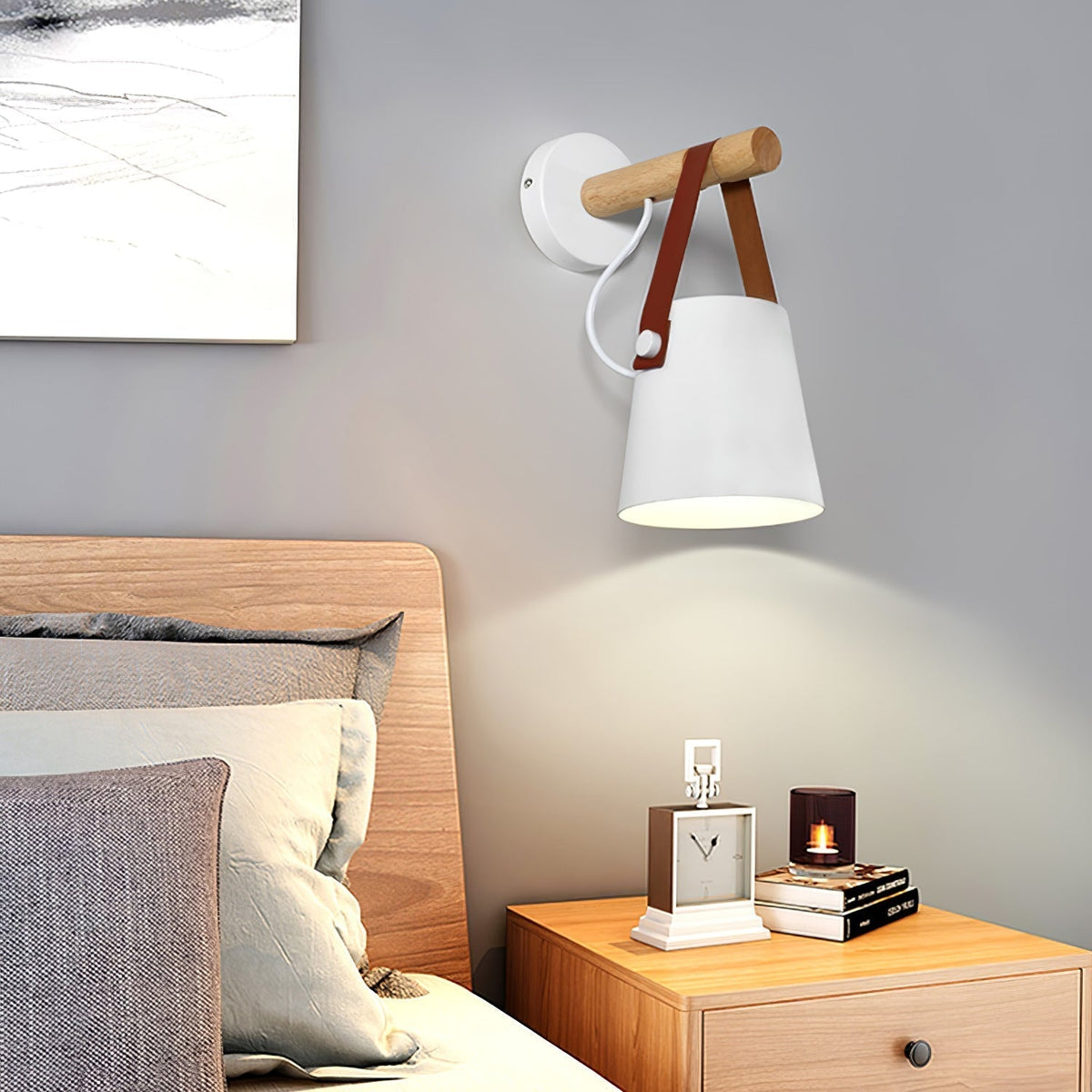 Conical Wooden Wall Light