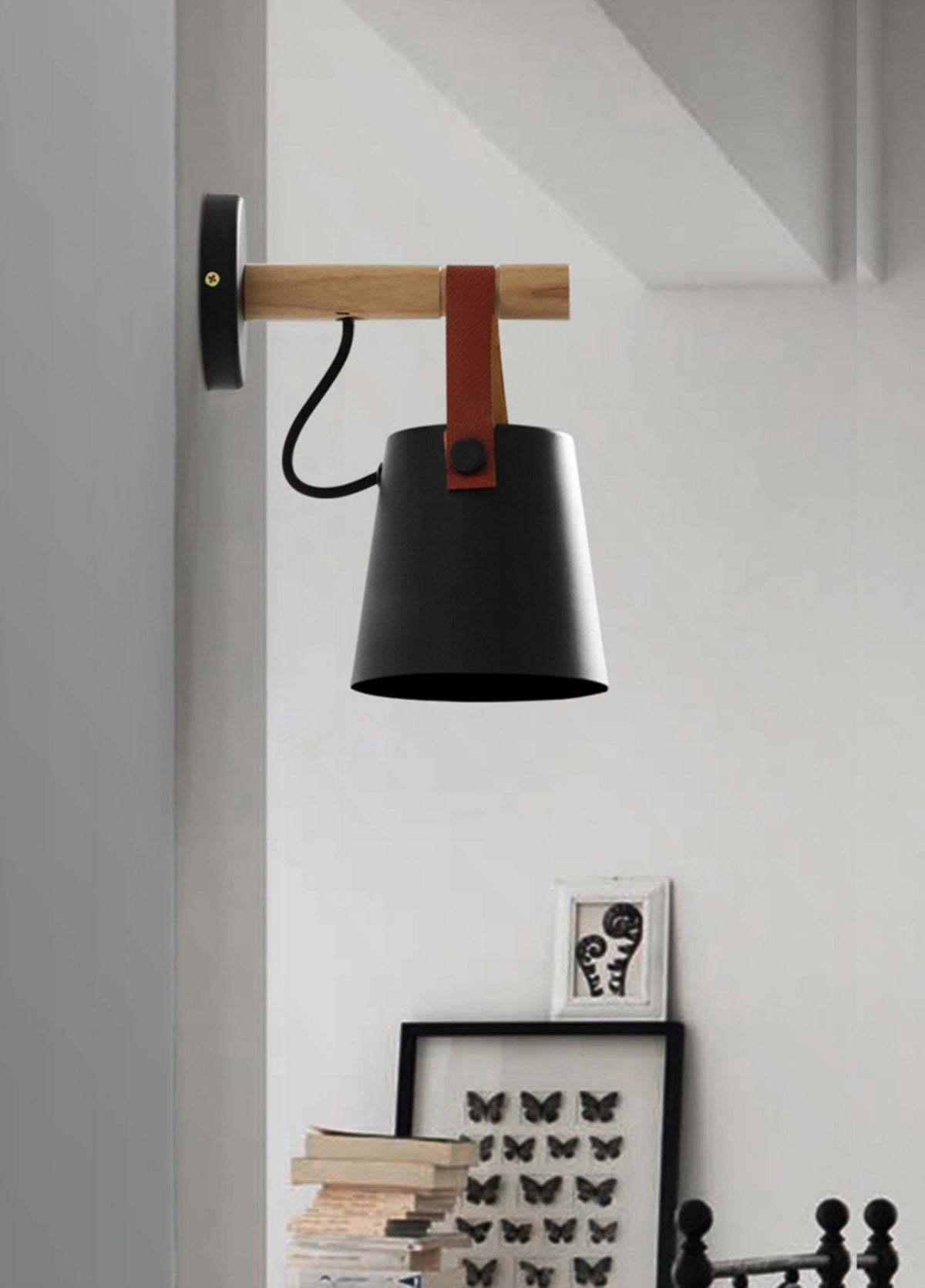 Conical Wooden Wall Light