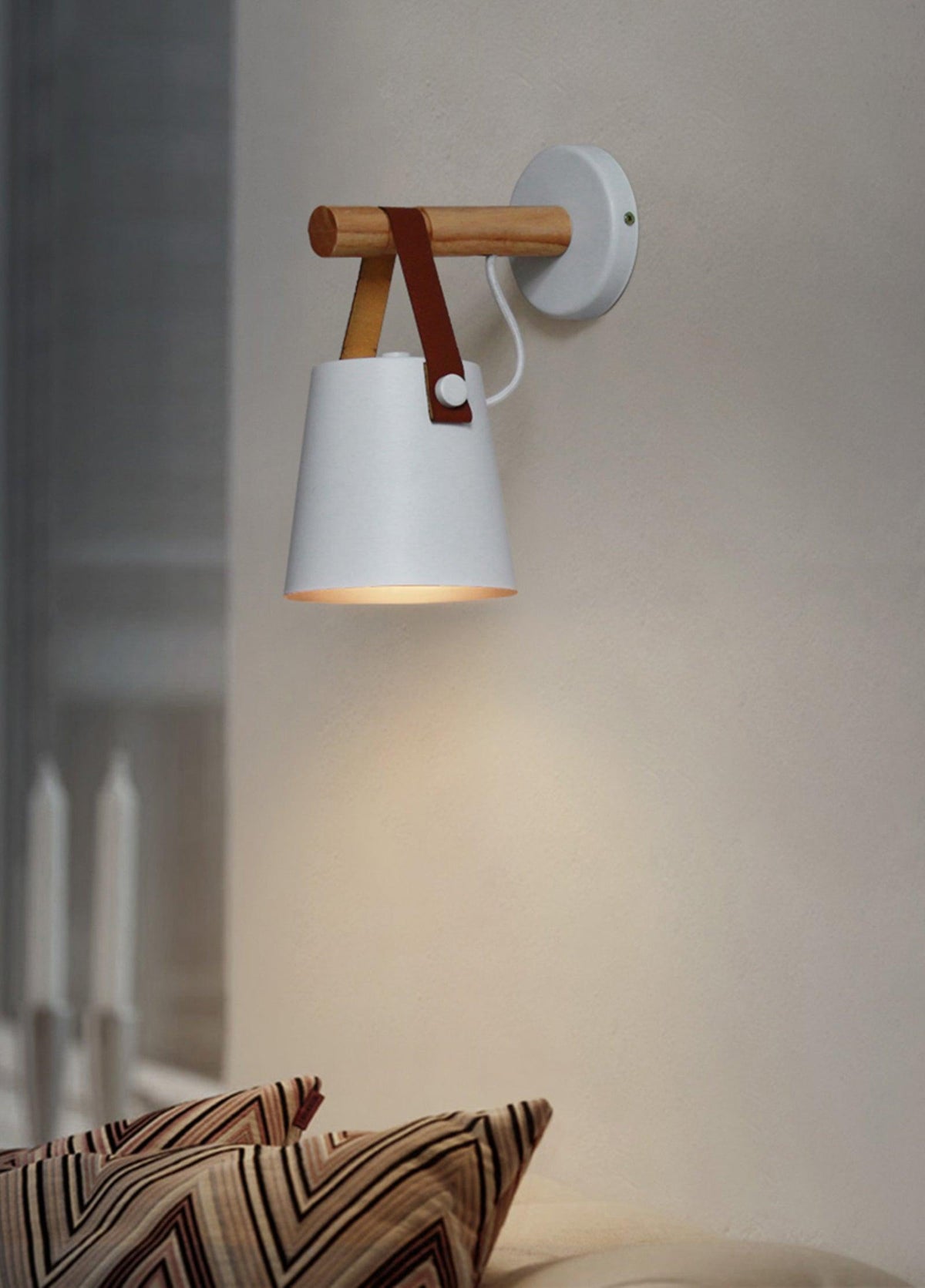 Conical Wooden Wall Light