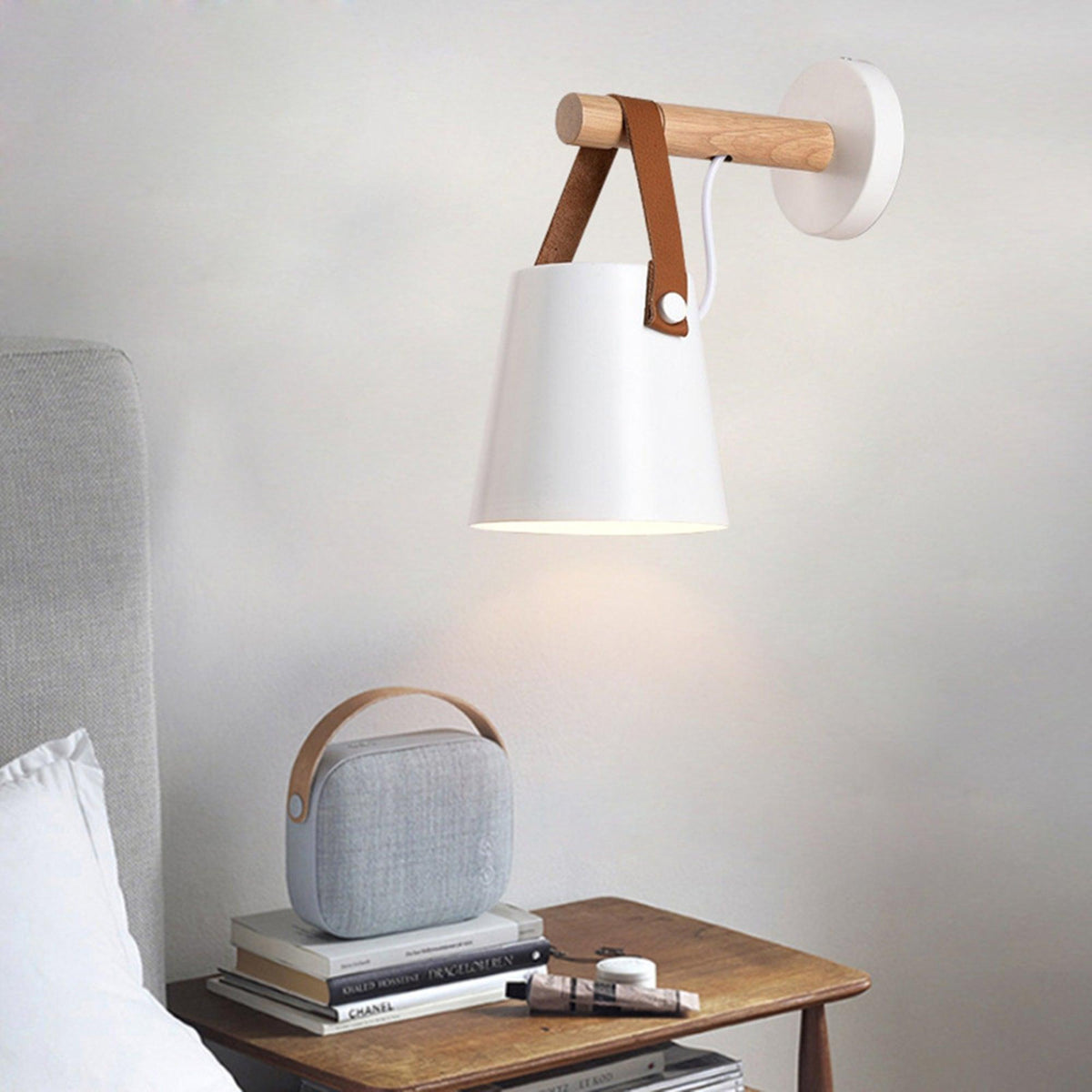 Conical Wooden Wall Light