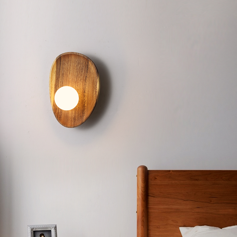 Natural Wood Wall Light
