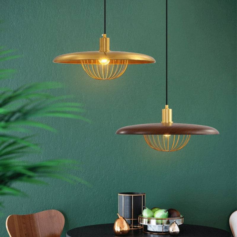 Faux Wood Grain Pendant Lights