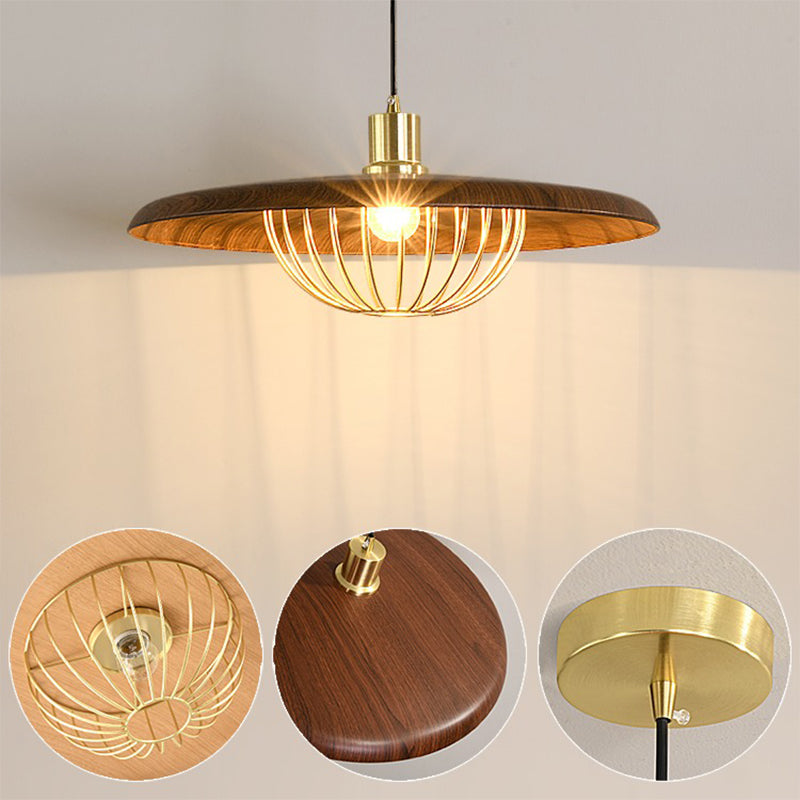 Faux Wood Grain Pendant Lights