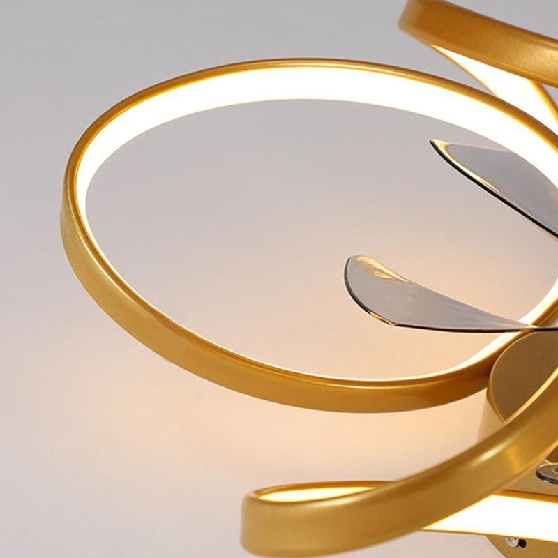 Flower LED Ceiling Fan Light with Remote
