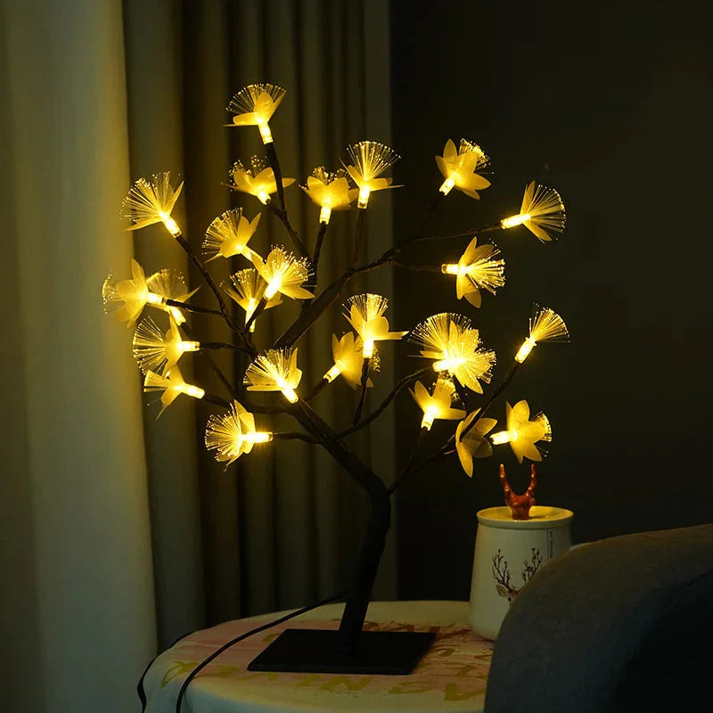 White Birch Fiber Optic Tree Light