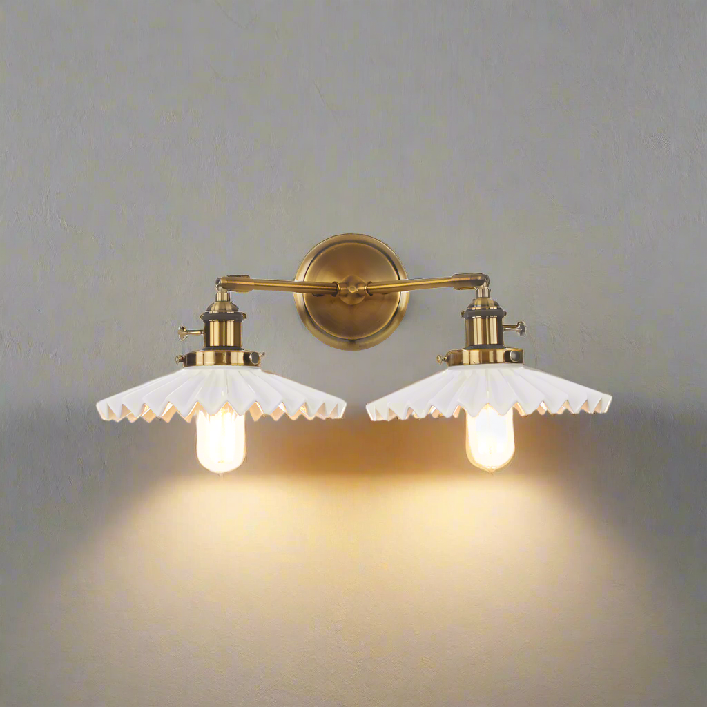 Antique Ceramic Double Lamp