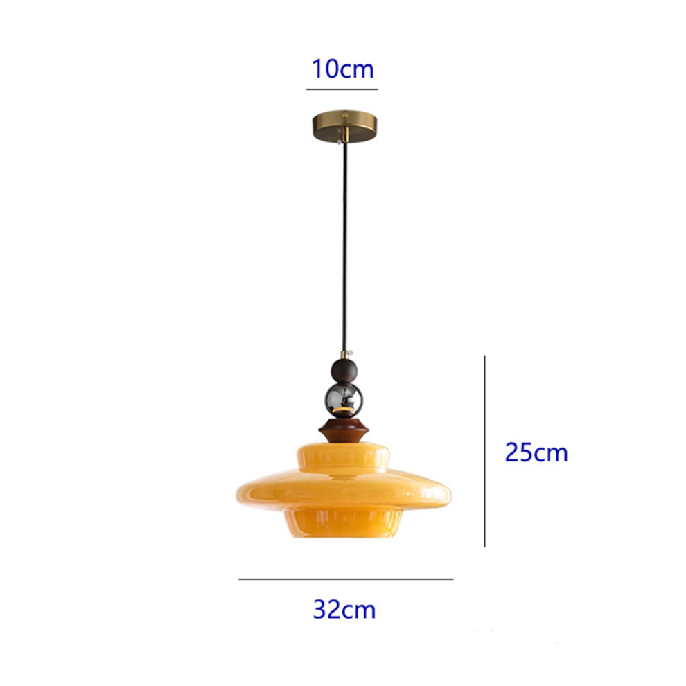Medieval Beige Glass Dining Pendant