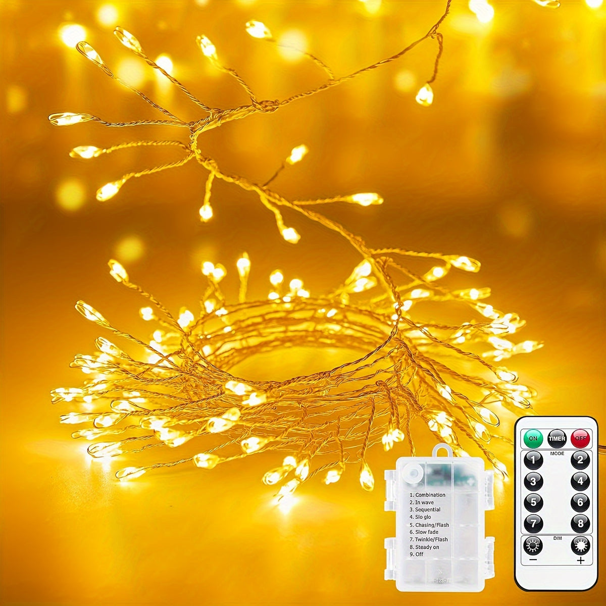 Golden Cluster Twinkle Lights